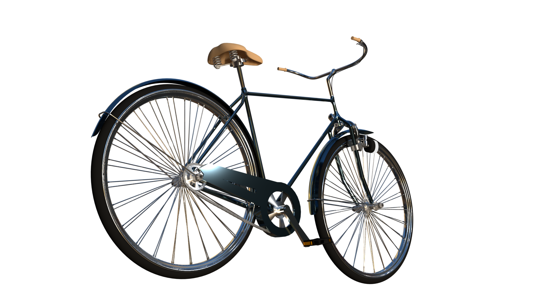 blender モデリング　自転車を作成