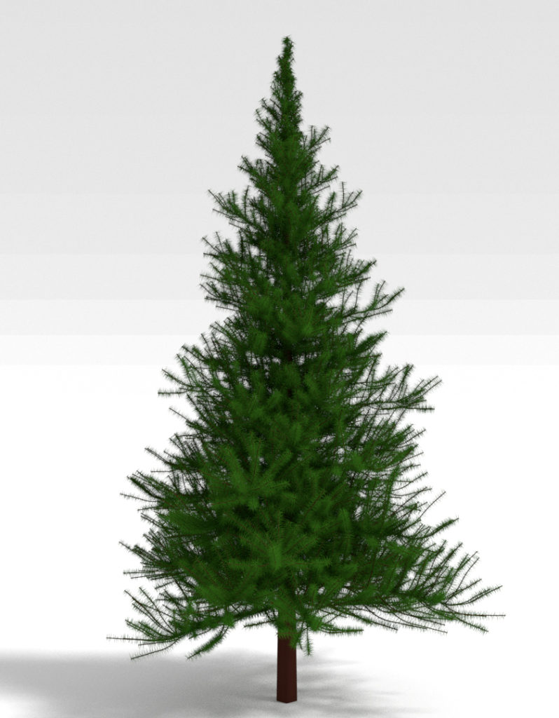 3DCGでクリスマスツリーを作成する方法と数値